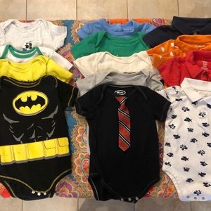 SOLD!!!  12 Boy Onesies 18M
